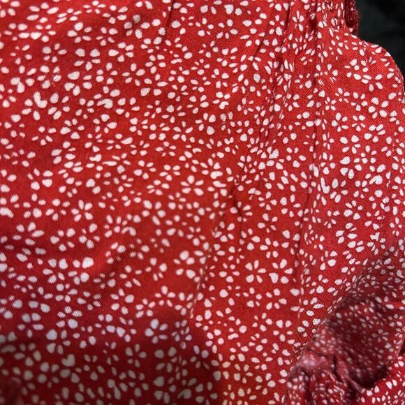 PRINCESS POLLY red floral print mini skirt size 0 women’s - Picture 3 of 9